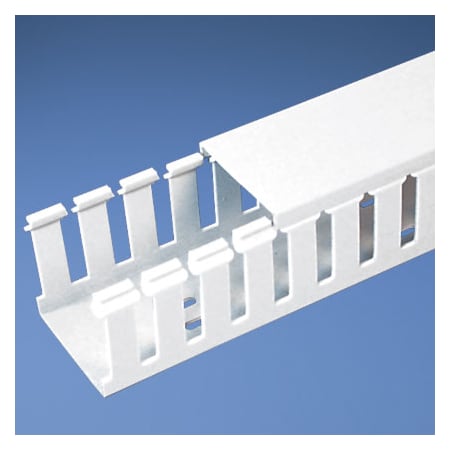 Panduit Base Wiring Duct, Type G, Wide Slot, White, 1" x 4" x 1' (6-Pack), Adhesive G1X4WH6-A